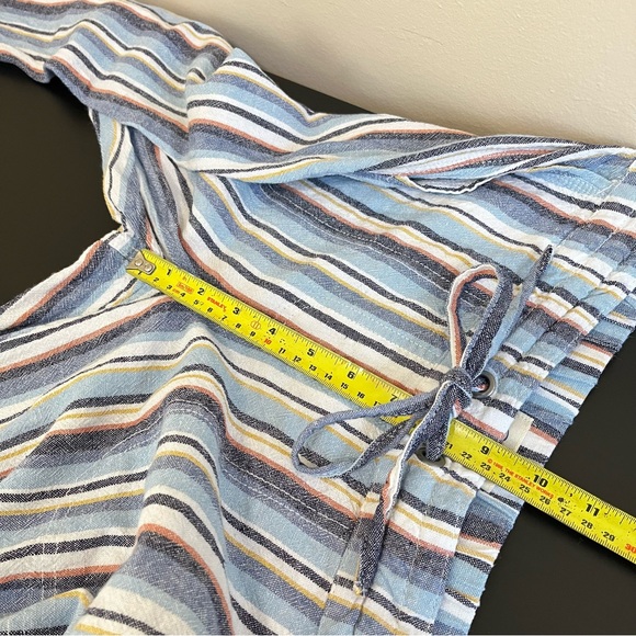 Per Se Linen Blend Striped Straight Leg Pant - Picture 11 of 11